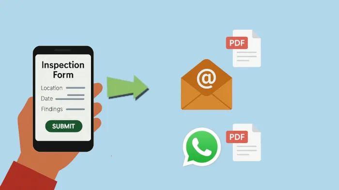 Report delivery via email and WhatsApp