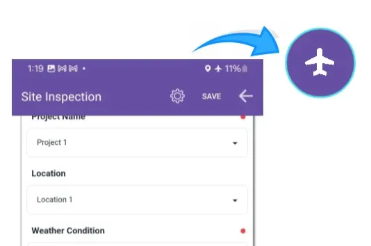 Mobile worker using offline forms